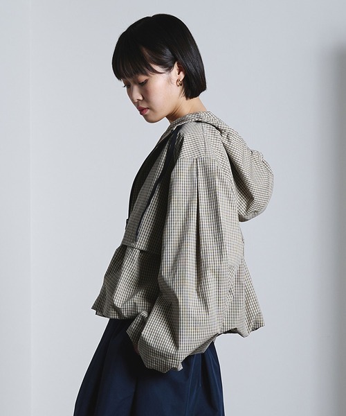 ROSE BUD（ローズバッド）のチェック柄ショートコート ROSE BUD 