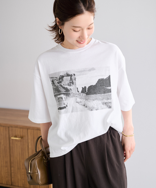 FRAMeWORK（フレームワーク） tシャツ PHOTO T-SHIRT レディース