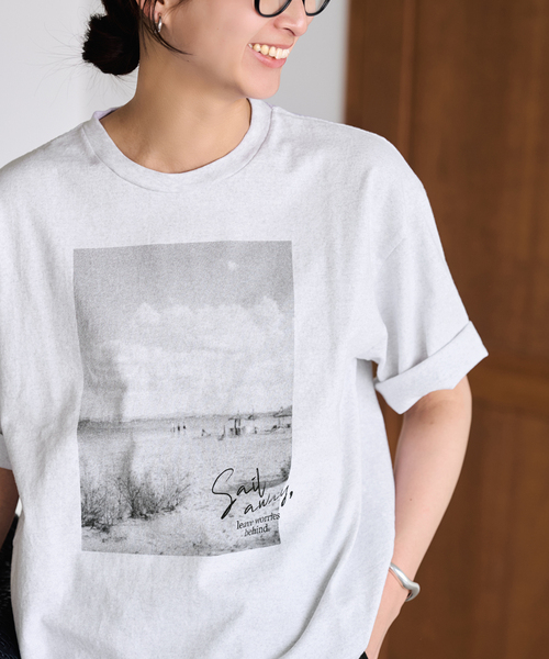 フレームワーク  FRAMe WORK  Tシャツ FRAMeWORK（フレームワーク） tシャツ PHOTO T-SHIRT レディース