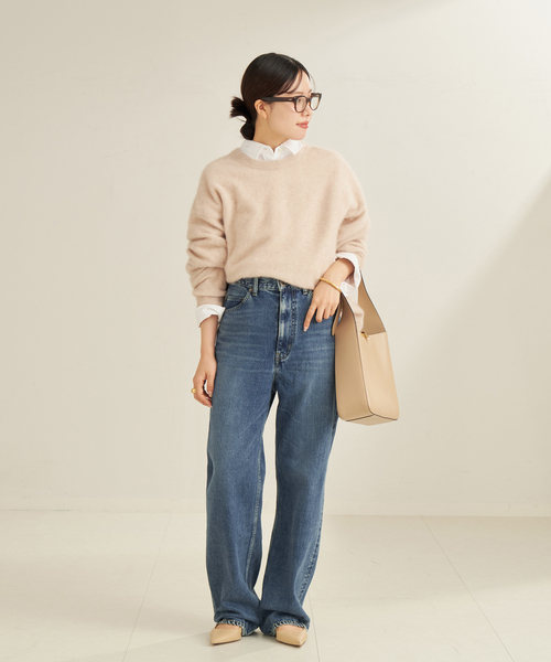 「Plage」 デニムパンツ 36 ネイビー レディースの画像