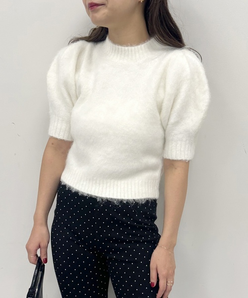 「U by SPICK&SPAN」 半袖ニット FREE ホワイト レディース_画像2