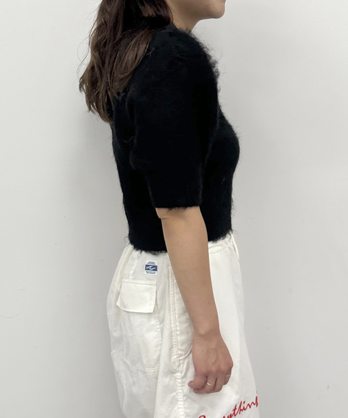 「U by SPICK&SPAN」 半袖ニット FREE ホワイト レディース_画像5