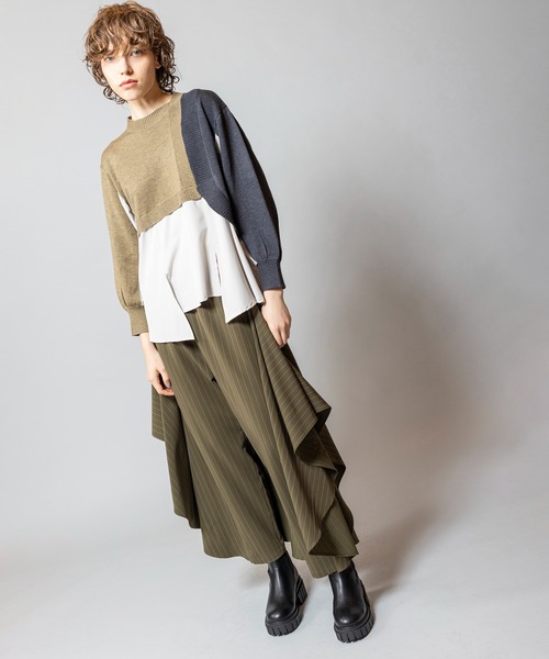 「OSMOSIS」 「loaf」パンツ ONE SIZE グレー レディースの画像