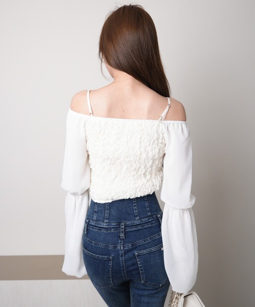 「LIPSERVICE」 長袖ブラウス FREE アイボリー レディース_画像6