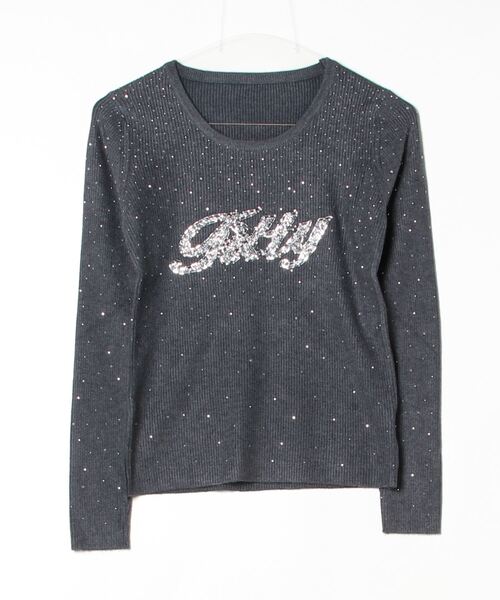 「TITTY&CO.」 長袖カットソー FREE チャコールグレー レディース_画像2