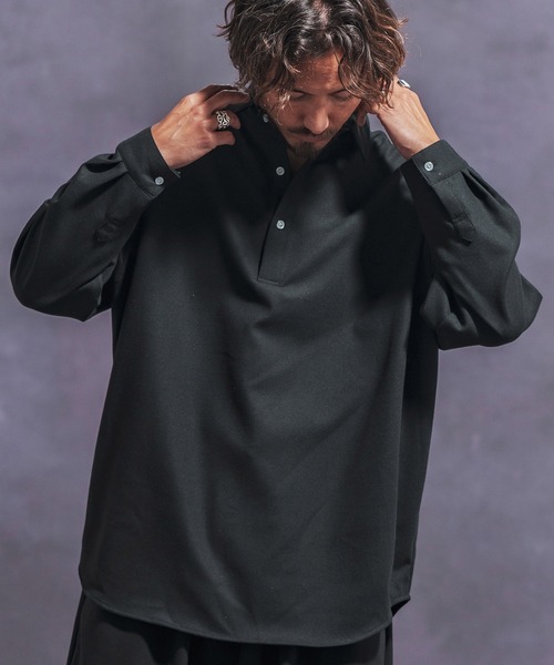 「Jih Nunc」 長袖シャツ M ブラック メンズ_7