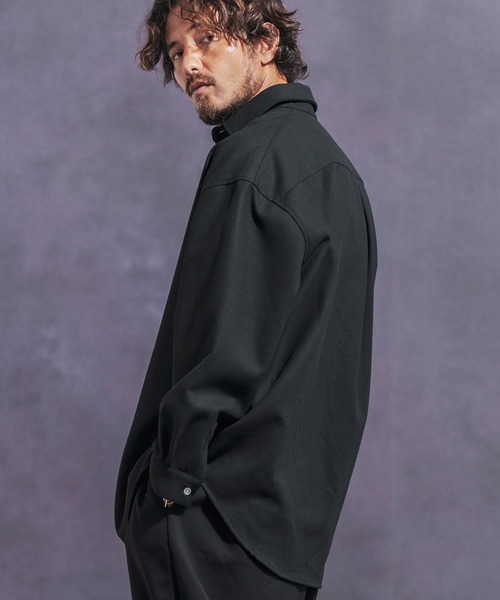 「Jih Nunc」 長袖シャツ M ブラック メンズ_8
