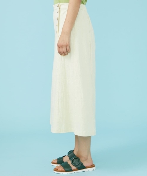 「Jocomomola」 クロップドパンツ 42 マスタード レディース_画像2