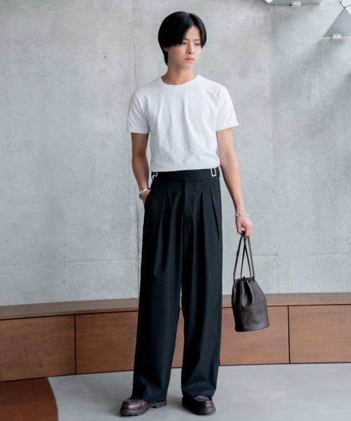「SINSS」 スラックス SMALL チャコール メンズ_画像5