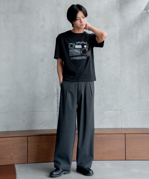 「SINSS」 スラックス SMALL チャコール メンズ_画像6