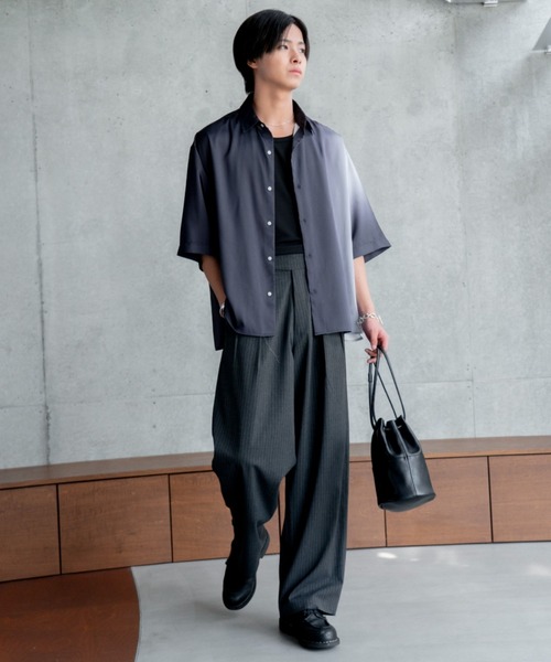「SINSS」 スラックス SMALL チャコール メンズ_画像9