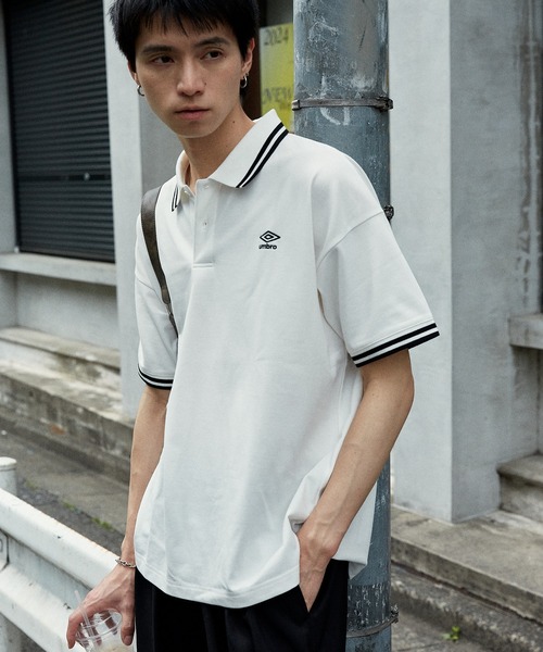 umbro（アンブロ） 半袖ポロシャツ MEDIUM ホワイト メンズ : ZOZOTOWN 