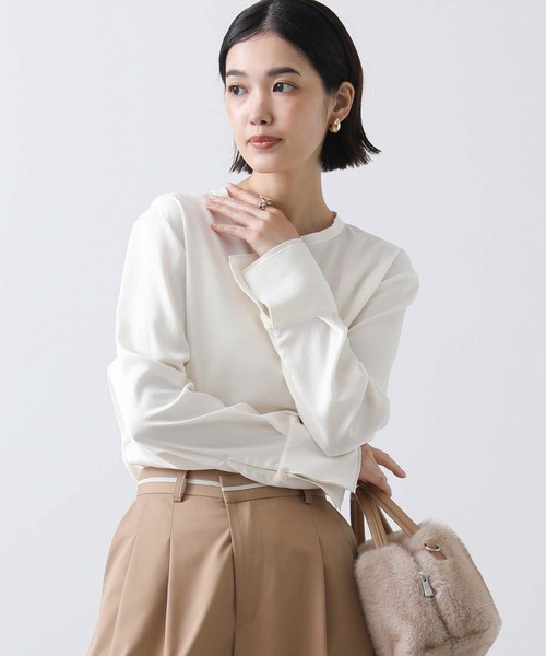 「Gready Brilliant」 「lusteek」長袖ブラウス 38 アイボリー レディース_画像6
