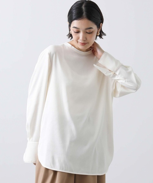 「Gready Brilliant」 「lusteek」長袖ブラウス 38 アイボリー レディース_画像9