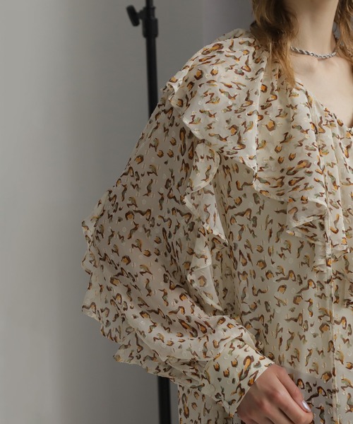 「ROSE BUD」 長袖ブラウス ONE SIZE ホワイト レディース_画像9
