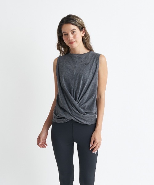 「ROXY」 ノースリーブトップス MEDIUM グレー レディース_画像2