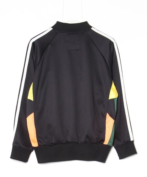 「ALDIES」 ジャージブルゾン SMALL ブラック×グリーン メンズ_画像2