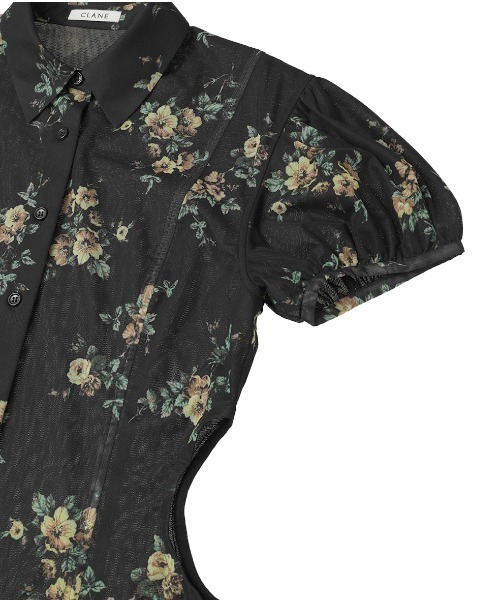 CLANE（クラネ） tシャツ 「CLANE/クラネ」FLOWER SIDE HOLE SHIRTS