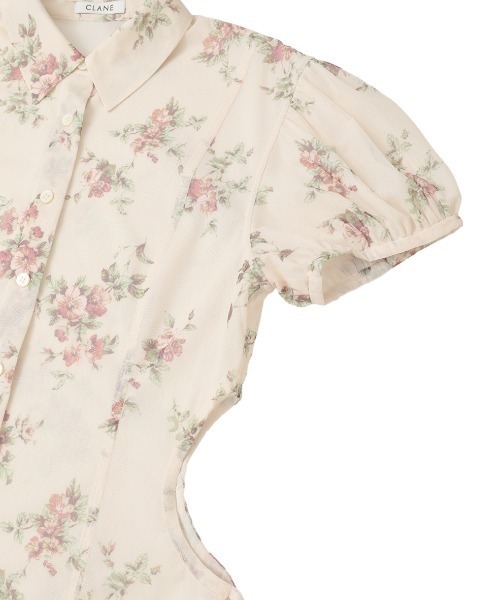 CLANE（クラネ） tシャツ 「CLANE/クラネ」FLOWER SIDE HOLE SHIRTS