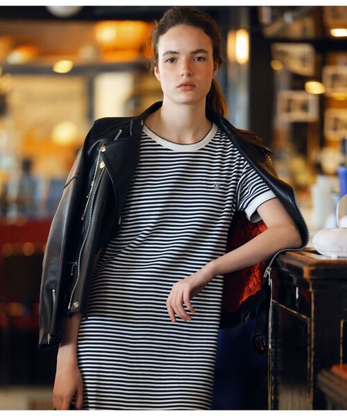 PETIT BATEAU（プチバトー） ワンピース 半袖 ミラレ半袖ワンピース