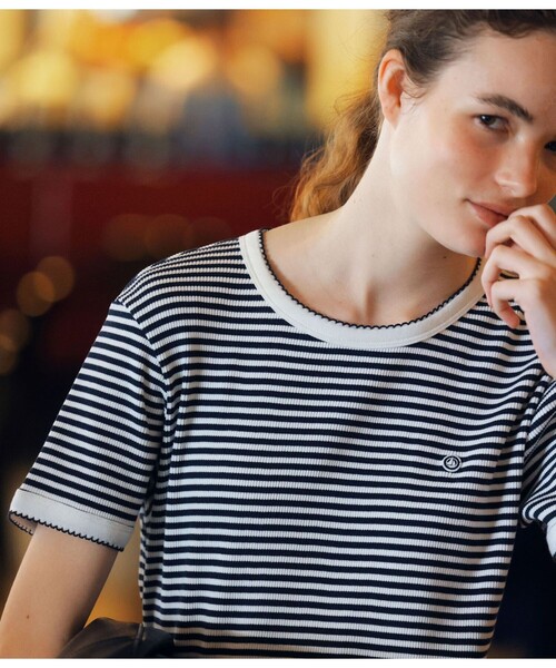 PETIT BATEAU（プチバトー） ワンピース 半袖 ミラレ半袖ワンピース