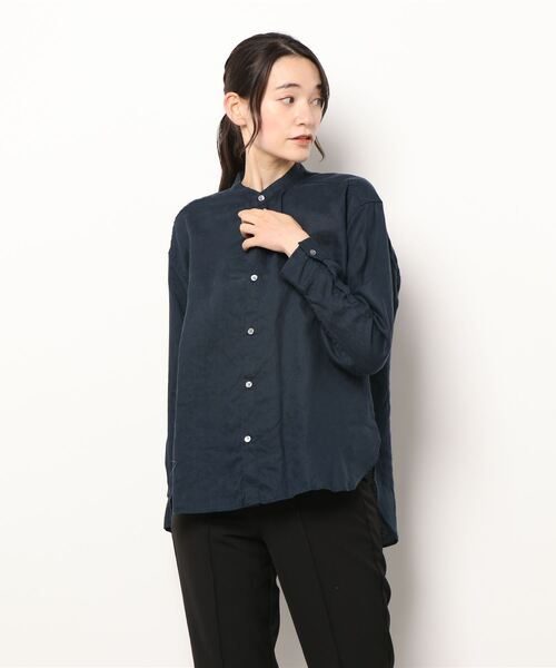 「JOURNAL STANDARD LUXE」 長袖ブラウス FREE ネイビー レディース_画像2