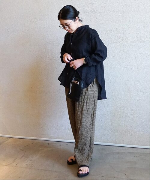 「JOURNAL STANDARD LUXE」 長袖ブラウス FREE ネイビー レディース_画像5
