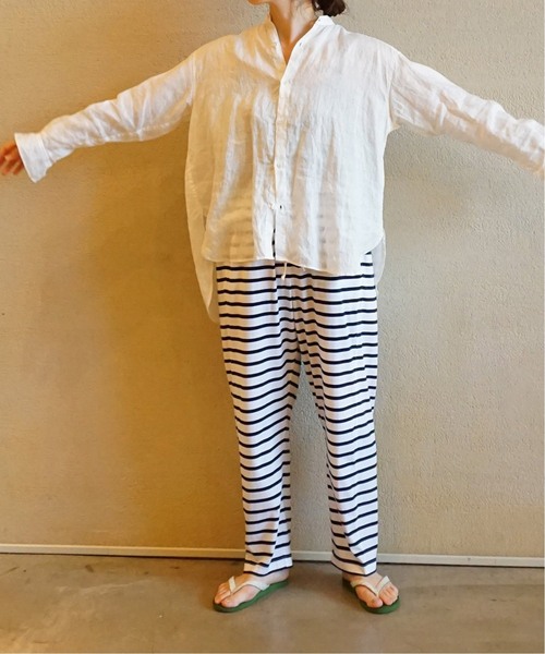 「JOURNAL STANDARD LUXE」 長袖ブラウス FREE ネイビー レディース_画像9