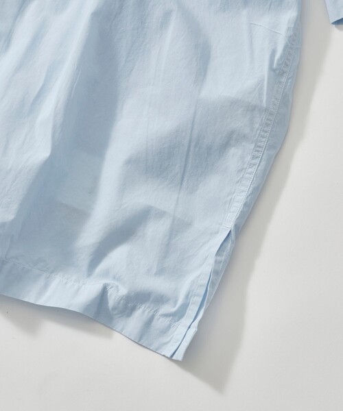 シャツ 「ATON/エイトン」SHRINK COTTON LAWN OVERSIZED HALF SLEEVE SHIRT メンズの画像