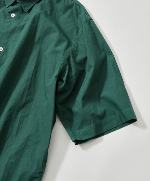 シャツ 「ATON/エイトン」SHRINK COTTON LAWN OVERSIZED HALF SLEEVE SHIRT メンズの画像