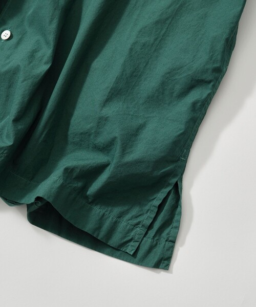 シャツ 「ATON/エイトン」SHRINK COTTON LAWN OVERSIZED HALF SLEEVE SHIRT メンズの画像