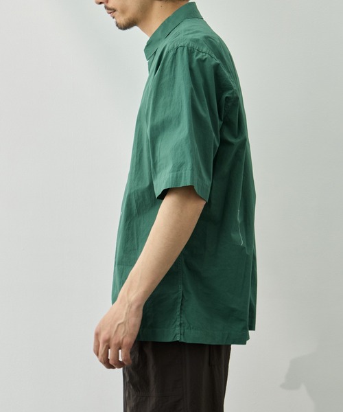 シャツ 「ATON/エイトン」SHRINK COTTON LAWN OVERSIZED HALF SLEEVE SHIRT メンズの画像