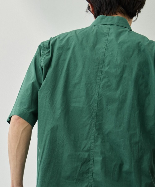 シャツ 「ATON/エイトン」SHRINK COTTON LAWN OVERSIZED HALF SLEEVE SHIRT メンズの画像