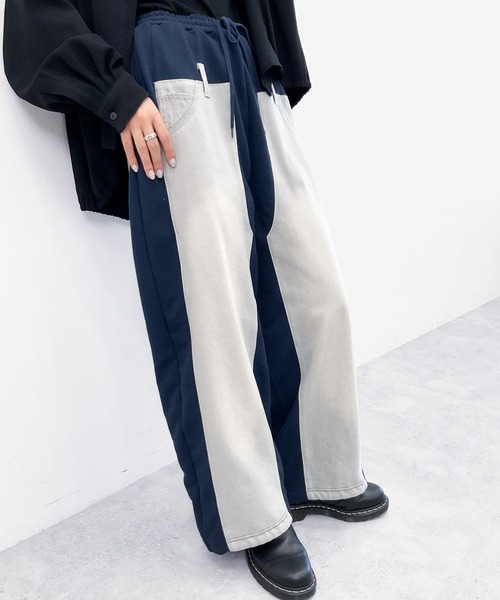 niko and…（ニコアンド） デニムパンツ MEDIUM ネイビー レディース