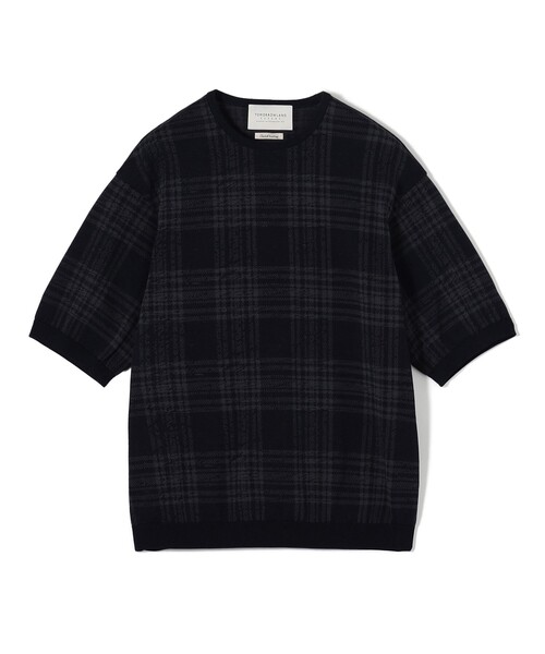 セーター ニット TOMORROWLAND tricot チェック柄 コットンハーフスリーブ ニット メンズ