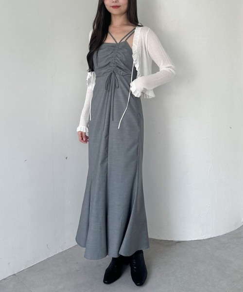 「archives」 キャミソールワンピース MEDIUM アイボリー レディース_画像6