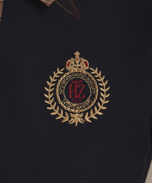 hazyl ポロシャツ ポロ emblem logo polo shirt / エンブレムロゴ