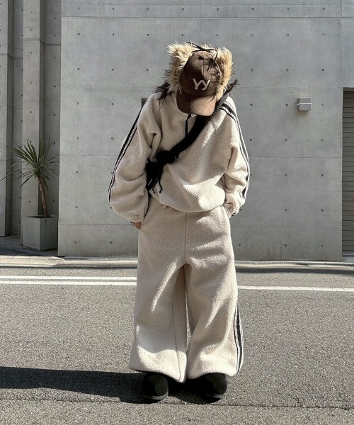 YACA（ヤーカ） パーカー Side Line Boa Fleece Anorak/サイドライン