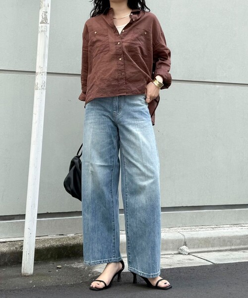 「fredy emue」 デニムパンツ 38 ネイビー レディース_画像2