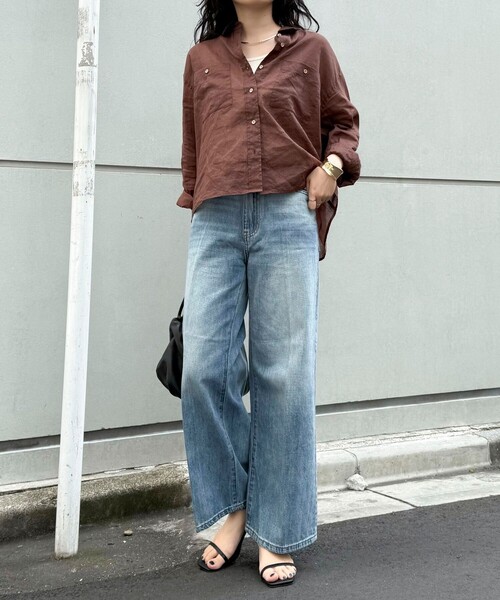 「fredy emue」 デニムパンツ 38 ネイビー レディース_画像3
