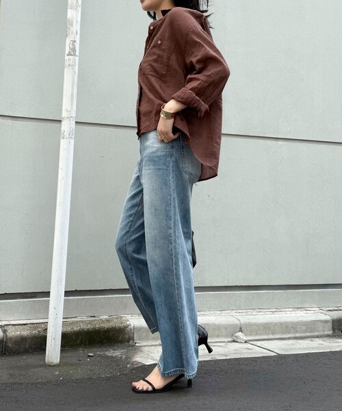 「fredy emue」 デニムパンツ 38 ネイビー レディース_画像4