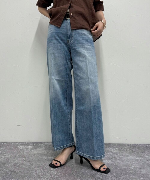 「fredy emue」 デニムパンツ 38 ネイビー レディース_画像6