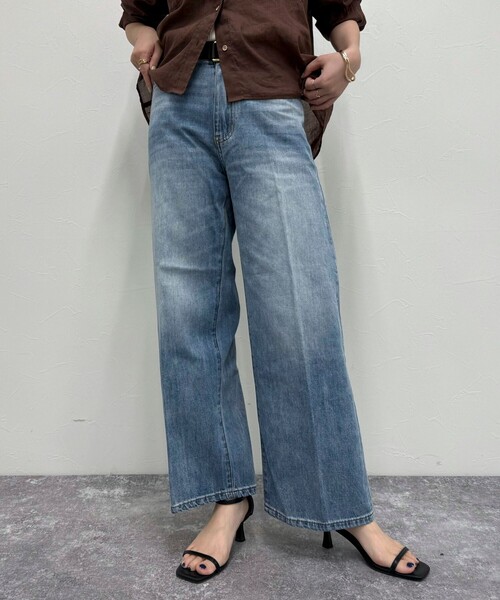 「fredy emue」 デニムパンツ 38 ネイビー レディース_画像7