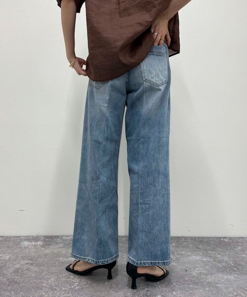 「fredy emue」 デニムパンツ 38 ネイビー レディース_画像9