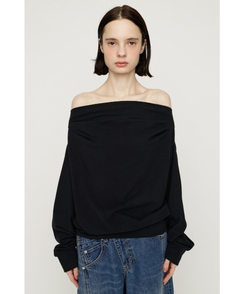 SLY（スライ） tシャツ 「昨年大人気TOPS！」TUCKED OFFSHOULDER TOPS