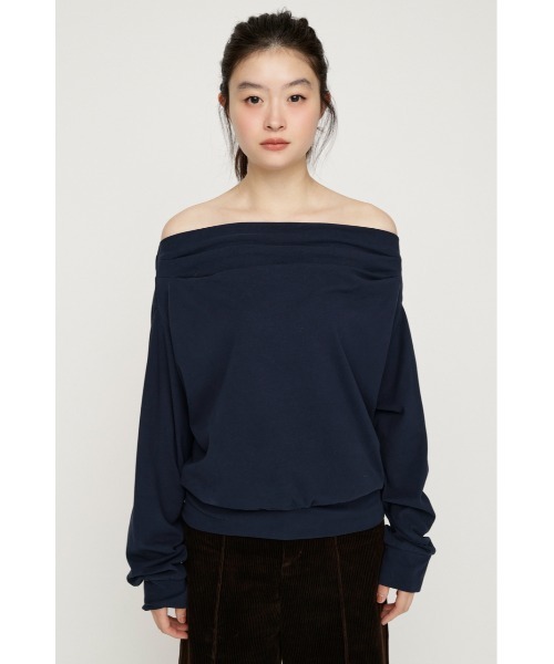 SLY（スライ） tシャツ 「昨年大人気TOPS！」TUCKED OFFSHOULDER TOPS
