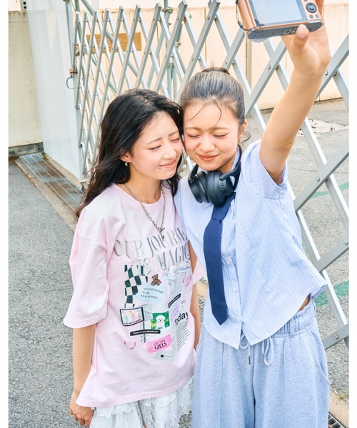 「LOVETOXIC」 「KIDS」7分袖カットソー - ピンク キッズ_画像7
