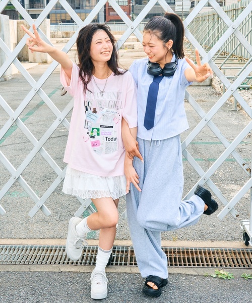 「LOVETOXIC」 「KIDS」7分袖カットソー - ピンク キッズ_画像8