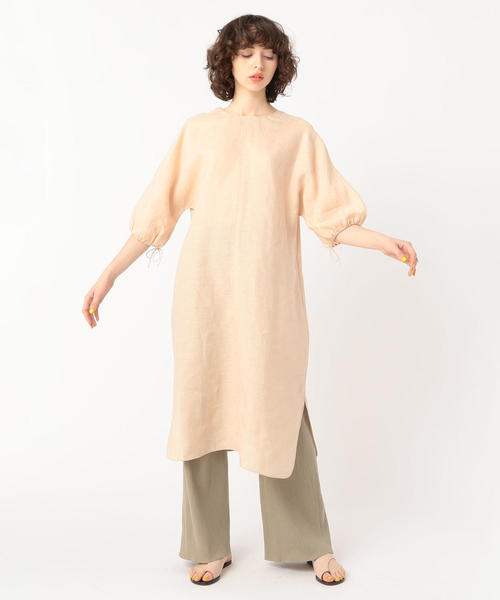 最高の Macphee クリスプリネン バックボタンワンピース 最安値に挑戦