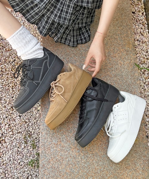 Shoes in Closet スニーカー 軽量厚底 ベーシック コート